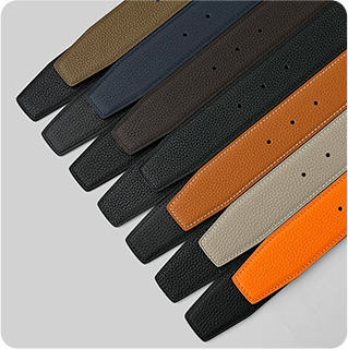 Custom color leather belt samples for OEM production